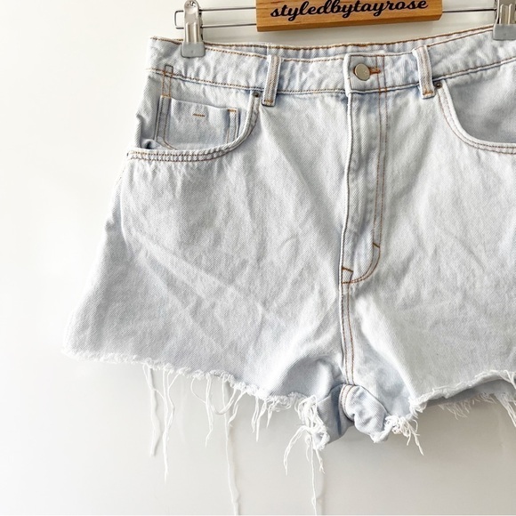 Zara High Rise Cutoff Denim Shorts - Picture 7 of 14